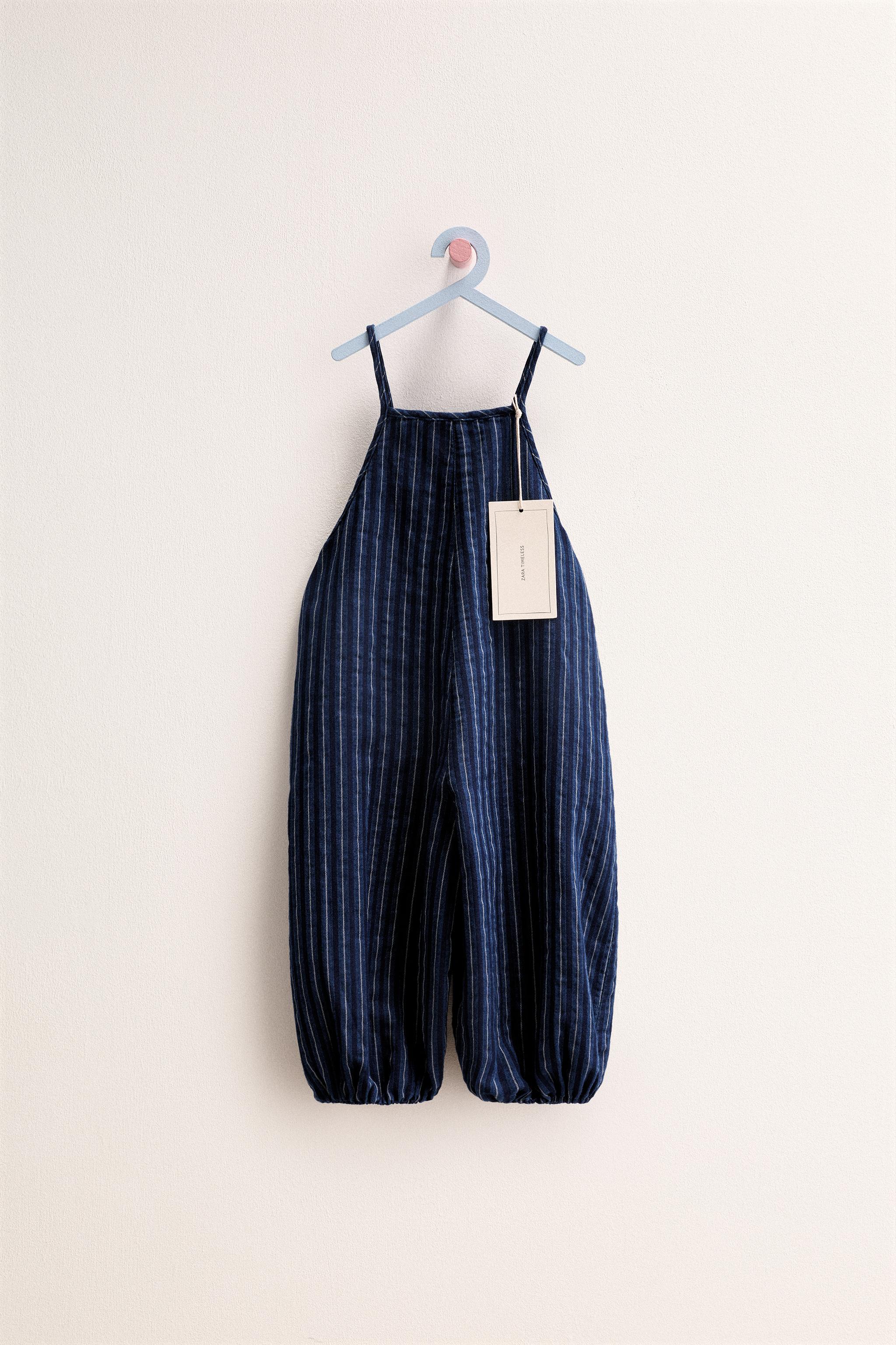 ZARA TIMELESS - STRIPED LONG OVERALLS